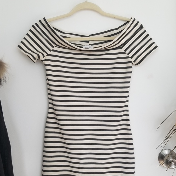 Zara Dresses & Skirts - ZARA Boat Neck Striped Dress